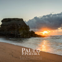 Sunset at Porto Novo beach