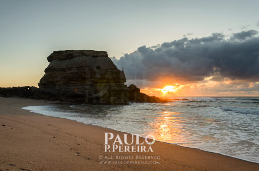 Sunset at Porto Novo beach