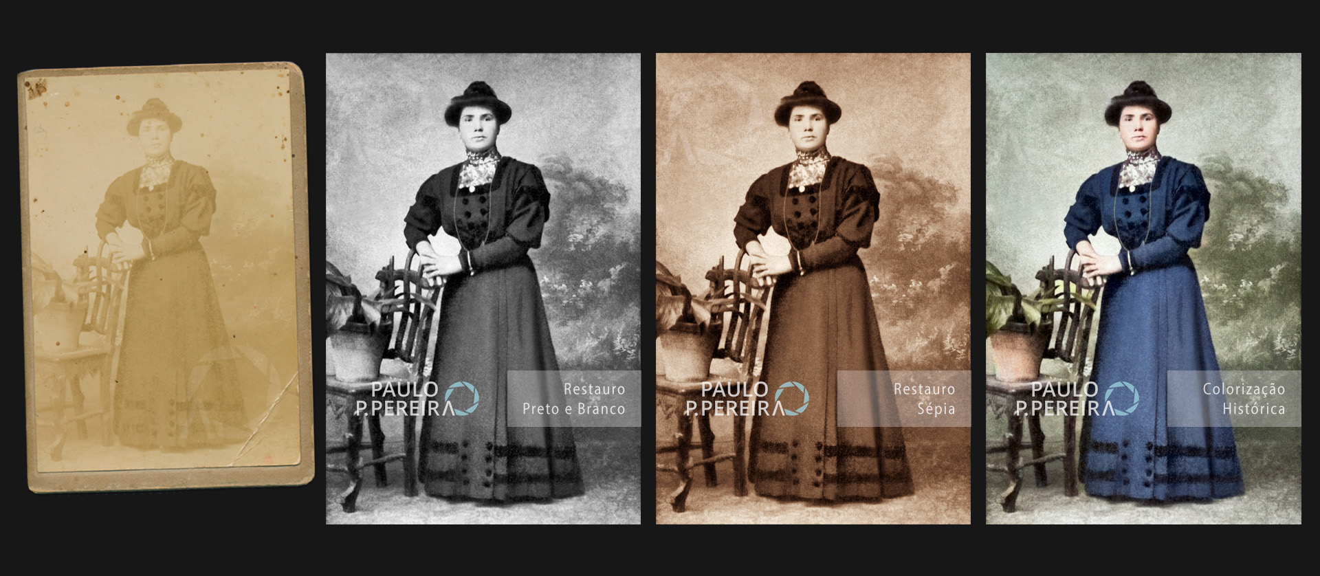 Restauro de fotografias antigas - Paulo P. Pereira